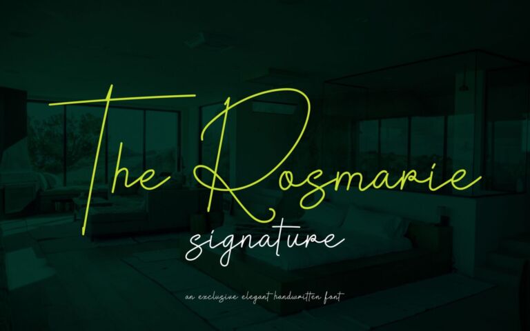The Rosmarie Signature font preview