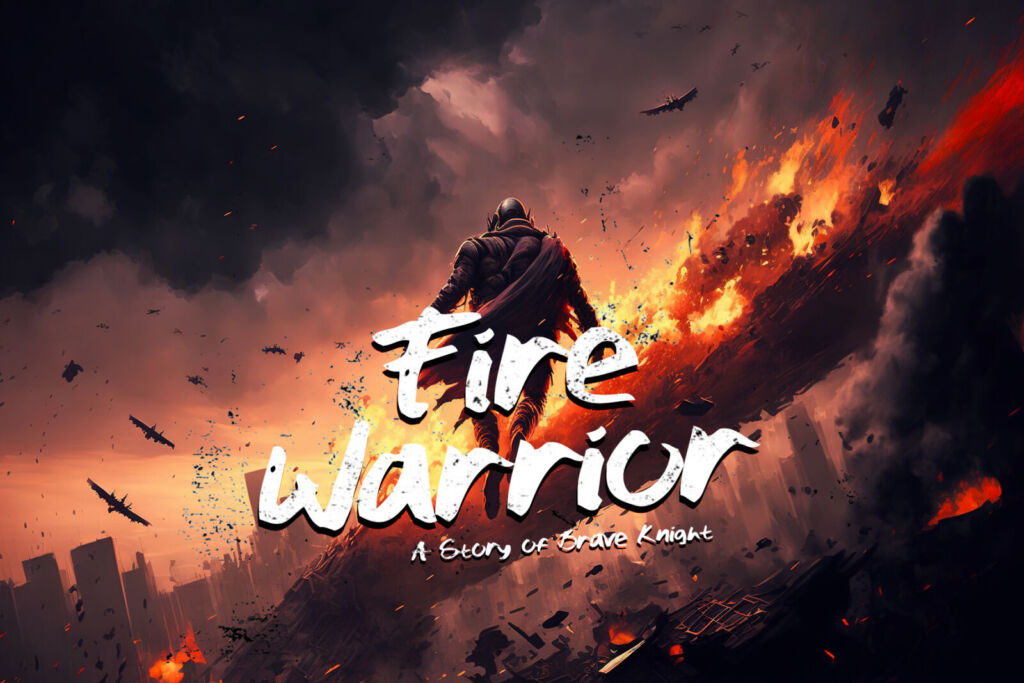 Rustle Fighter – A Handbrush Gaming Typeface font preview