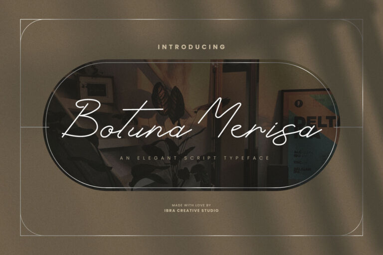 Botuna Merisa – An Elegant Script Typeface font preview