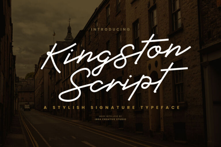 Kingston Script – A Stylish Signature Typeface font preview