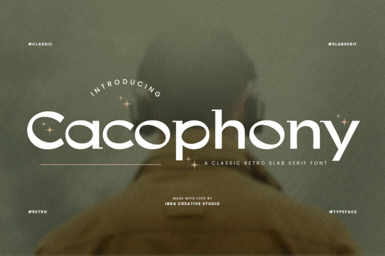 Cacophony – A Classic Retro Slab Serif Font font preview