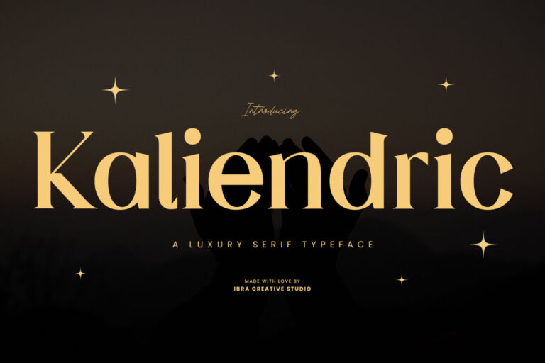 Kaliendric – A Luxury Serif Typeface font preview