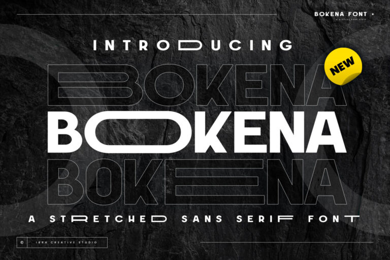 Bokena – A Stretched Sans Serif font preview