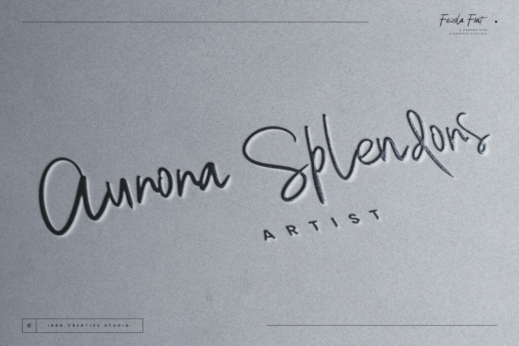 Fezola – A Handwritten Signature Typeface font preview