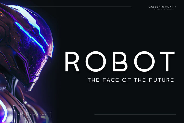 Galberta – A Futuristic Font font preview