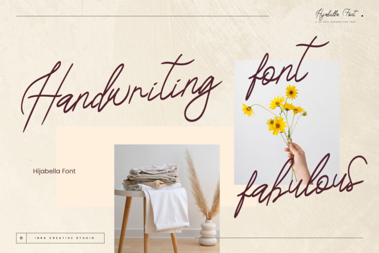 Hijabella – A Natural Handwriting Font font preview