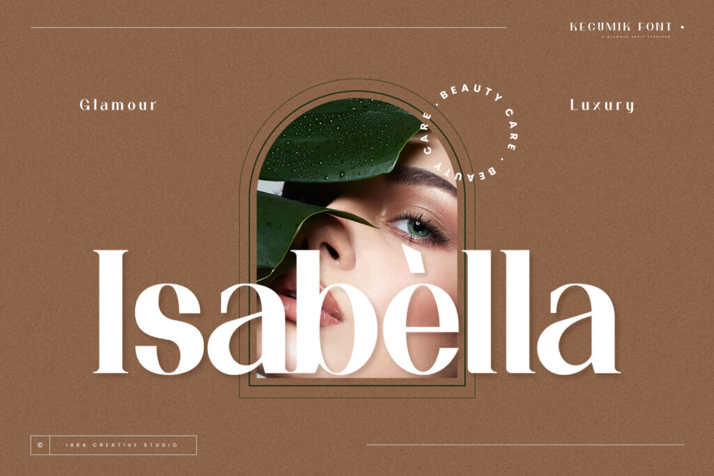 Kecumik – A Glamour Serif typeface font preview