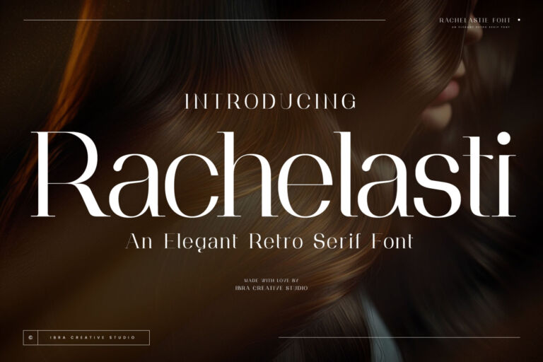 Rachelasti – An Elegant Retro Serif Font font preview