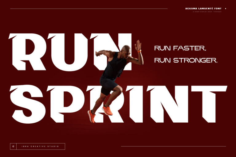 Ackuma Lamuenté – A Sport Display Serif  Typeface font preview