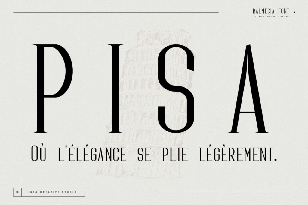 Balmecia – A Tall Display Serif Typeface font preview