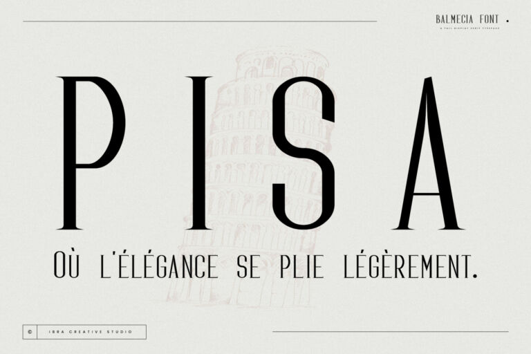 Balmecia – A Tall Display Serif Typeface font preview