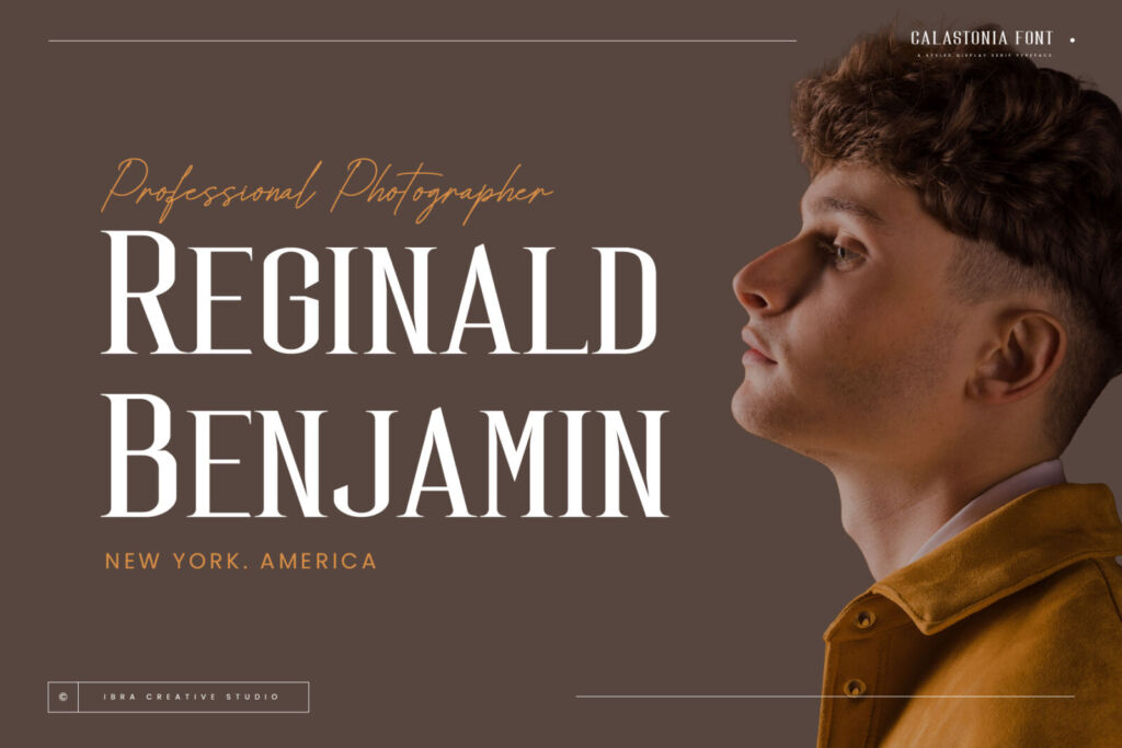 Calastonia – A Styled Display Serif Typeface font preview