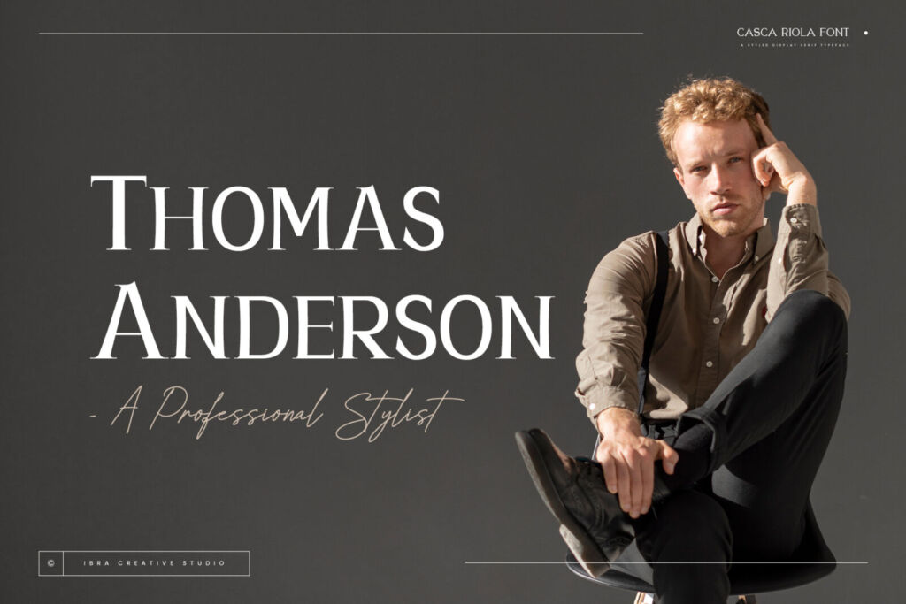 Casca Riola – A Classic Display Serif Typeface font preview