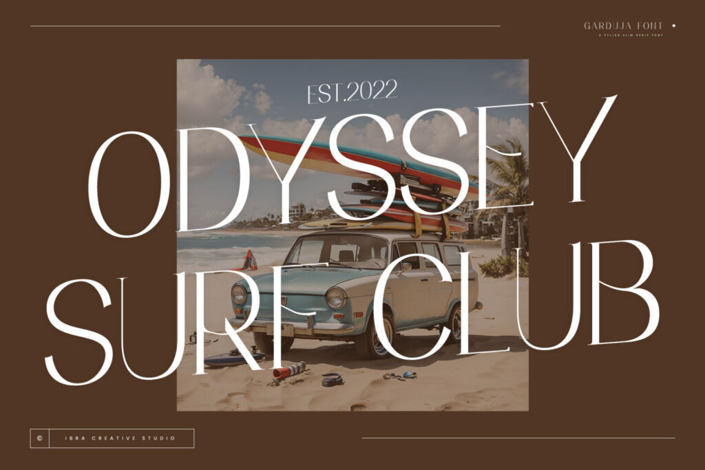 Garduja – A Stylish Slim Serif Font font preview