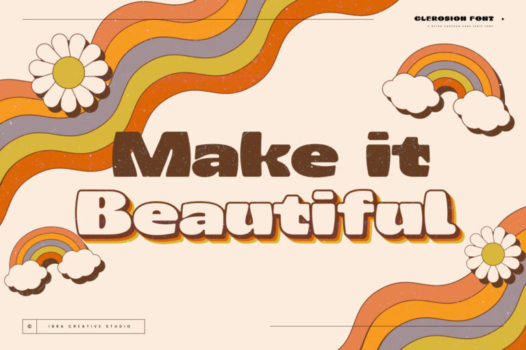 Glerosion – A Retro Cartoon Sans Serif Font font preview