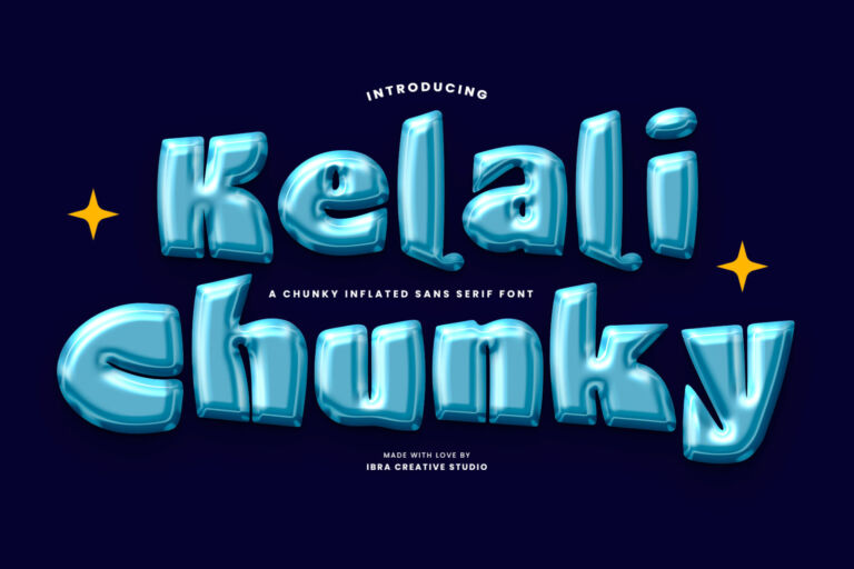 Chunky – A Chunky Inflated Sans Serif Font font preview