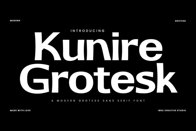 Kunire Grotesk – A Modern Grostesk Sans Serif Font font preview