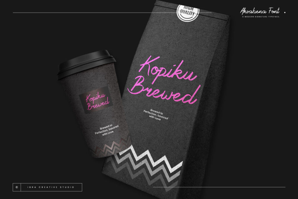 Aksabena – A Modern Signature Typeface font preview