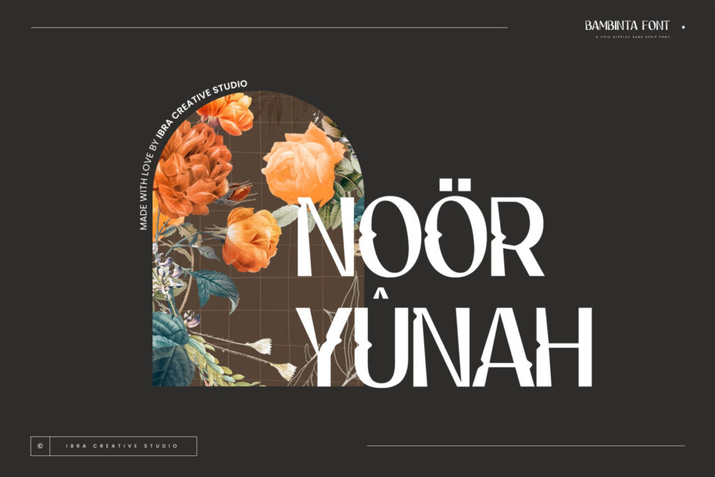 Bambinta – A Chic Display Sans Serif Font font preview