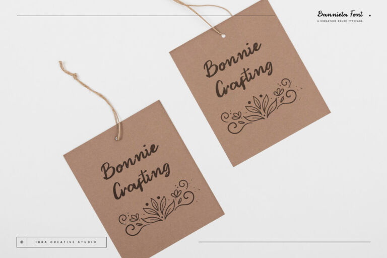 Bannieta – A Script Brush Typeface font preview
