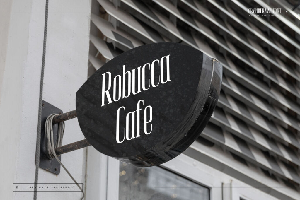 Cranberaza – A Condensed Serif Typeface font preview