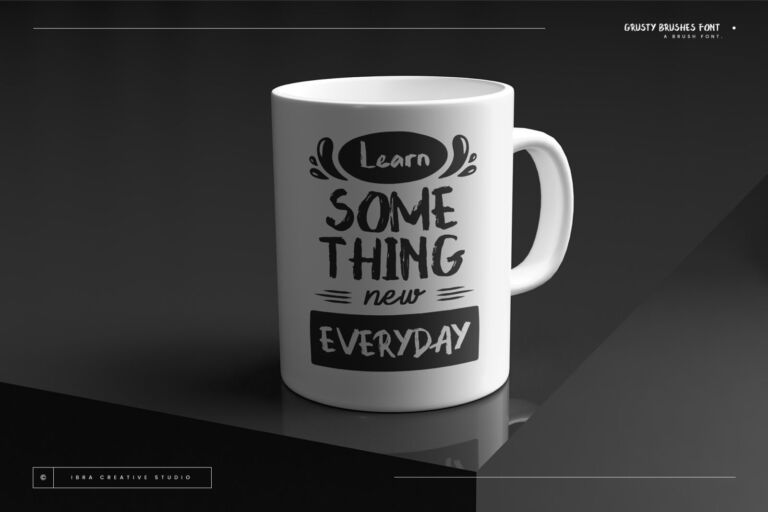 Grusty Brushes – A Brush Font font preview