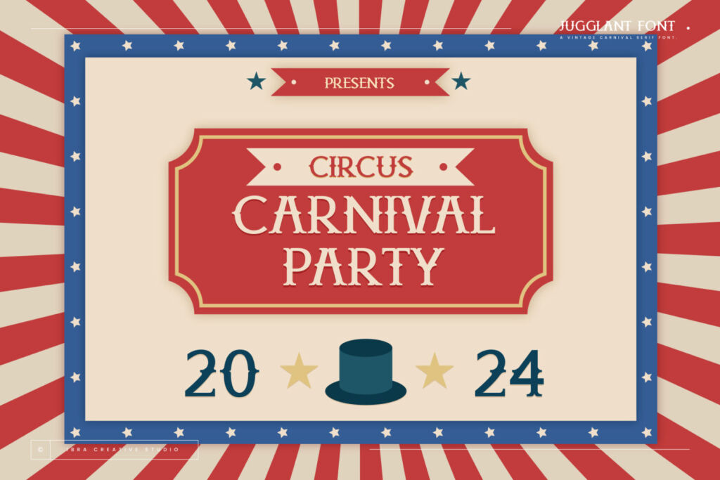 Jugglant – A Vintage Carnival Serif Font font preview