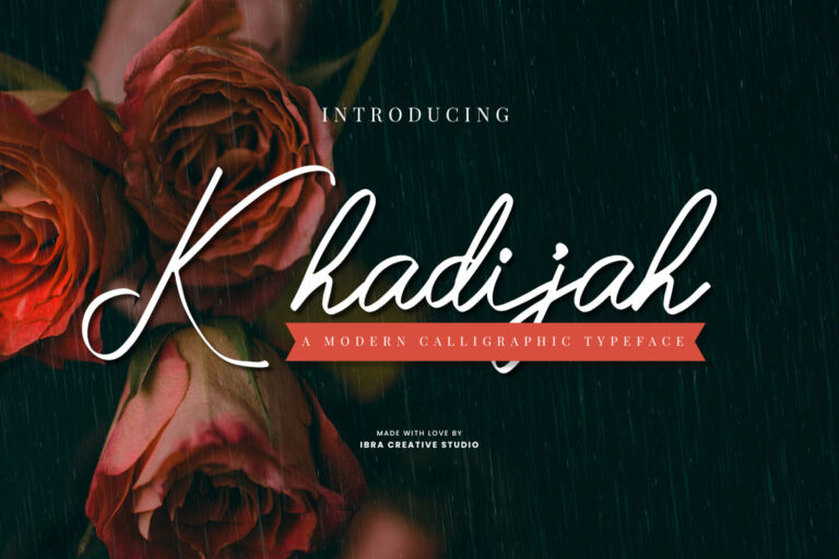 Khadijah –  A Modern Calligraphic Typeface font preview