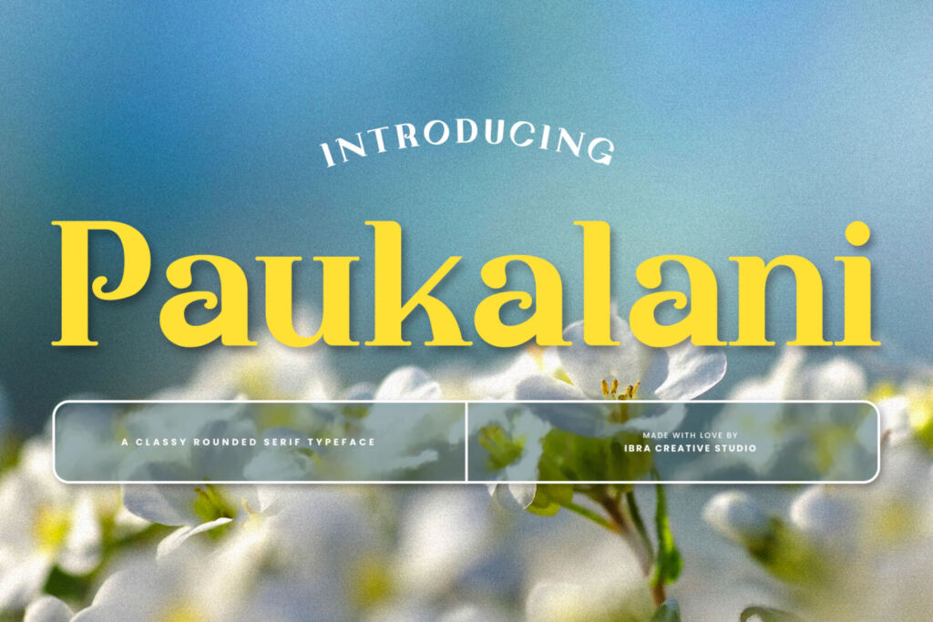 Paukalani: soft, rounded serifs — premium without feeling cold.