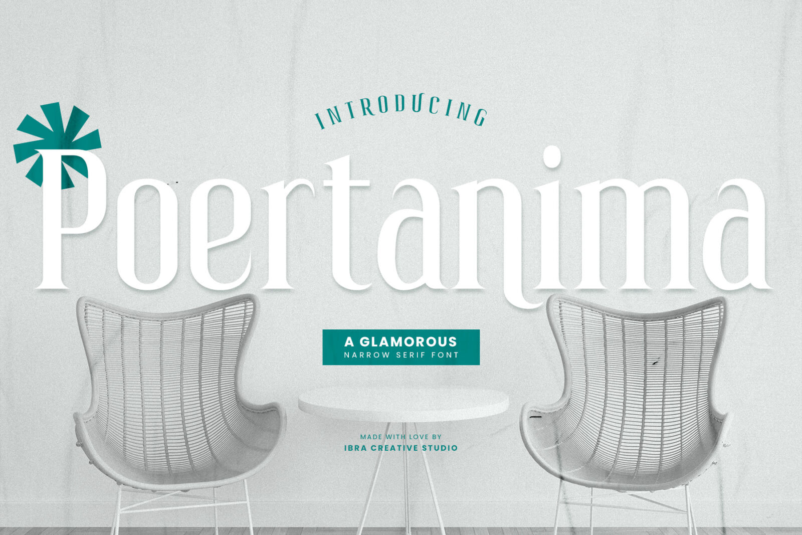 Poertanima – A Glamorous Narrow Serif Font font preview
