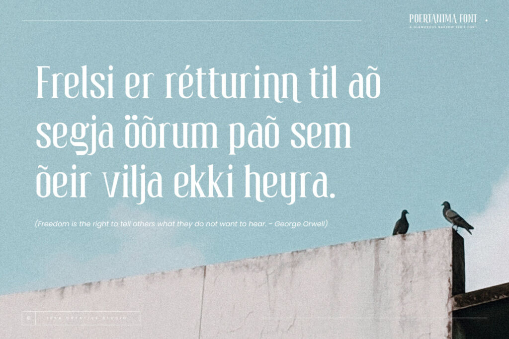Poertanima font preview 4