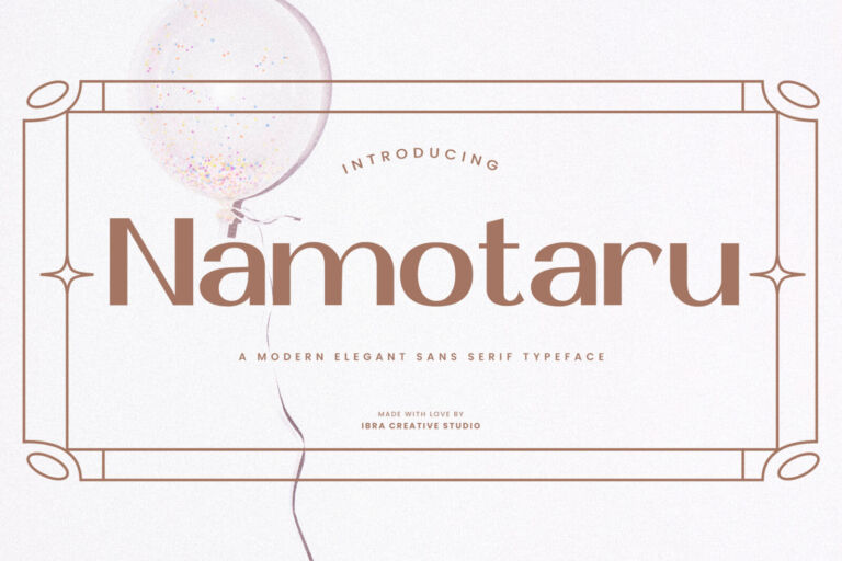 Namotaru – A Modern Elegant Sans Serif Typeface font preview