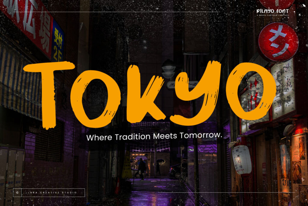 Rilayo font in use — brush cartoon typeface by Ibra Creative Studio